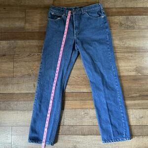 90s VINTAGE Lee Jeans 36x32 USA Made High Rise Straight Leg Denim Men's #19629